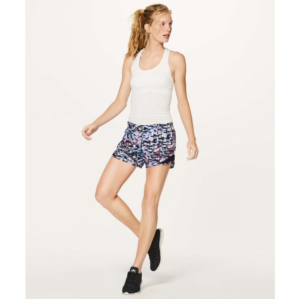 Lululemon  Women Size 4 Hotty Hot Short Culture Clash Mesh Blue Purple Red